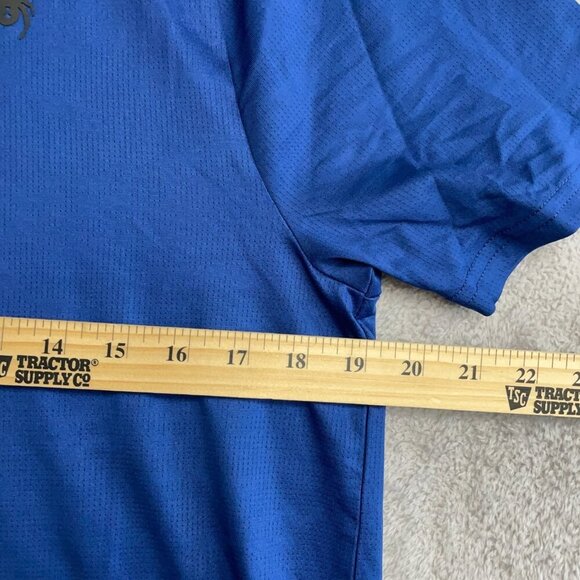 NEW Spyder Active Men's M Blue Short Sleeve Crew Neck Shirt Polyester Blend - Picture 3 of 7